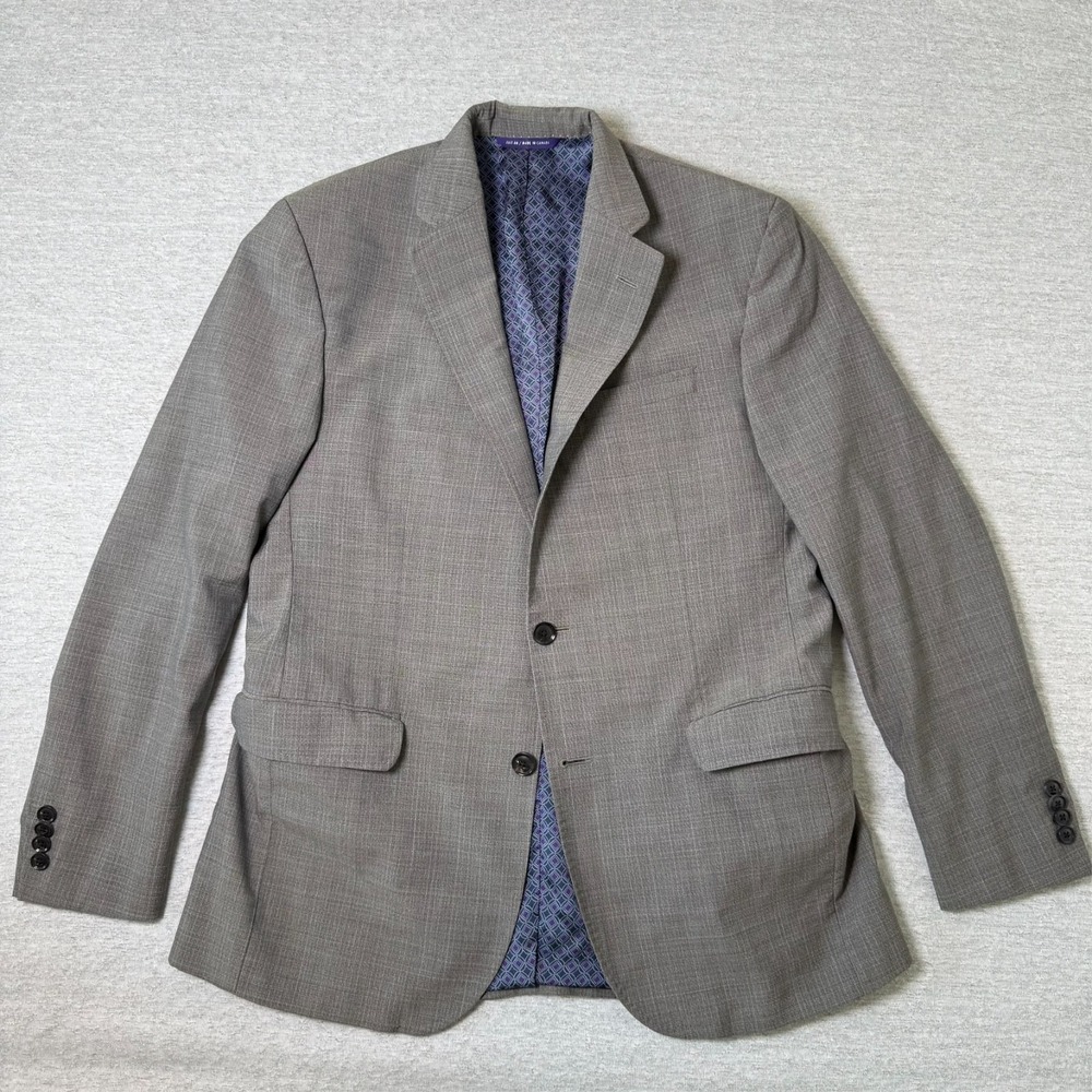 Ted Baker Endurance London Men's Blazer 42R Gray Wool Sport Coat Made Canada
